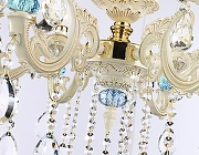 Люстра Ambrella Light TR TR4923 цвет плафона/подвески Прозрачный, Синий, цвет арматуры Белый, Золото-5