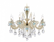 Люстра Ambrella Light TR TR4926 цвет плафона/подвески Прозрачный, Синий, цвет арматуры Белый, Золото-1