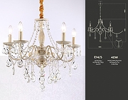 Люстра Ambrella Light TR TR4944 цвет плафона/подвески Прозрачный, цвет арматуры Белый, Золото-3