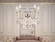 Люстра Ambrella Light TR TR4955 цвет плафона/подвески Оранжевый, цвет арматуры Золото, Оранжевый-8