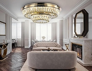 Люстра на штанге Ambrella Light TR TR5031 цвет плафона/подвески Прозрачный, цвет арматуры Золото-8