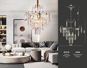 Люстра Ambrella Light TR TR5231 цвет плафона/подвески Прозрачный, цвет арматуры Золото-2