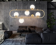 Подвесной светильник Ambrella Light TR TR5433 цвет плафона/подвески Прозрачный, цвет арматуры Золото-7