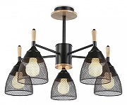 Люстра на штанге Ambrella Light TR TR8015 цвет плафона/подвески Черный, цвет арматуры Коричневый, Черный