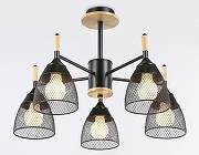 Люстра на штанге Ambrella Light TR TR8015 цвет плафона/подвески Черный, цвет арматуры Коричневый, Черный-1