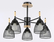 Люстра на штанге Ambrella Light TR TR8015 цвет плафона/подвески Черный, цвет арматуры Коричневый, Черный-3