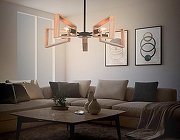 Люстра на штанге Ambrella Light TR TR80495 цвет плафона/подвески Коричневый, цвет арматуры Коричневый, Черный-6