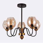 Люстра на штанге Ambrella Light TR TR9057 цвет плафона/подвески Янтарный, цвет арматуры Черный