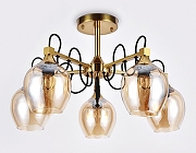 Люстра на штанге Ambrella Light TR TR9061 цвет плафона/подвески Янтарный, цвет арматуры Бронза-3