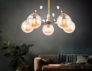 Люстра на штанге Ambrella Light TR TR9072 цвет плафона/подвески Оранжевый, цвет арматуры Черный-4