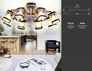 Люстра Ambrella Light TR TR9530 цвет плафона/подвески Черный, Оранжевый, цвет арматуры Коричневый, Черный-2