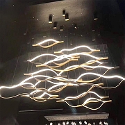 Подвесной светильник Imperiumloft Tape Light TRUDY01 цвет плафона/подвески Белый, цвет арматуры Золото-1