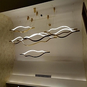Подвесной светильник Imperiumloft Tape Light TRUDY01 цвет плафона/подвески Белый, цвет арматуры Золото-2