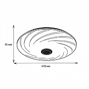 Накладной светильник Uniel Mercury UL-00007840 цвет плафона/подвески Белый, цвет арматуры Белый-11