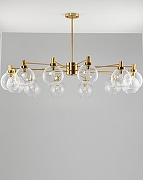 Люстра на штанге Moderli Bizet V10341-12P цвет плафона/подвески Прозрачный, цвет арматуры Латунь-1