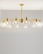 Люстра на штанге Moderli Bizet V10341-12P цвет плафона/подвески Прозрачный, цвет арматуры Латунь-2