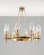 Люстра на штанге Moderli Stella V10360-8P цвет плафона/подвески Прозрачный, цвет арматуры Латунь