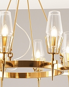 Люстра на штанге Moderli Stella V10360-8P цвет плафона/подвески Прозрачный, цвет арматуры Латунь-2