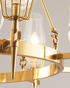 Люстра на штанге Moderli Stella V10360-8P цвет плафона/подвески Прозрачный, цвет арматуры Латунь-3