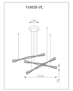 Подвесной светильник Moderli Asti V10435-PL цвет плафона/подвески Прозрачный, цвет арматуры Золото-6