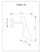 Бра Moderli Turin V10481-1W цвет плафона/подвески Белый, Коричневый, цвет арматуры Белый-3