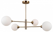 Люстра на штанге Moderli Molecule V10837-4P цвет плафона/подвески Белый, цвет арматуры Золото