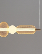 Подвесной светильник Moderli Lattice V11258-PL цвет плафона/подвески Белый, Золото, цвет арматуры Золото-4