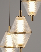 Подвесной светильник Moderli Senta V11363-PL цвет плафона/подвески Золото, Прозрачный, цвет арматуры Золото-4