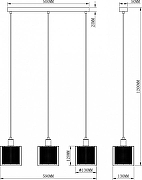 Подвесной светильник Moderli Brizzi V2872-3P цвет плафона/подвески Золото, Прозрачный, цвет арматуры Черный-2