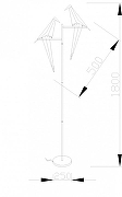Настольная лампа Moderli Birds V3075-2TL цвет плафона/подвески Белый, цвет арматуры Золото-2