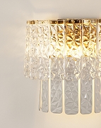 Накладной светильник Moderli Alberto V8081-2W цвет плафона/подвески Прозрачный, цвет арматуры Латунь-7