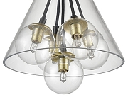 Подвесной светильник Vele Luce Caramella VL5904P15 цвет плафона/подвески Прозрачный, цвет арматуры Латунь, Черный-3