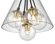 Подвесной светильник Vele Luce Caramella VL5904P15 цвет плафона/подвески Прозрачный, цвет арматуры Латунь, Черный-4