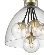 Подвесной светильник Vele Luce Caramella VL5904P25 цвет плафона/подвески Прозрачный, цвет арматуры Латунь, Черный-3