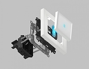 Механизм выключателя проходного двухклавишного Ambrella Volt Quant VM120 цвет Серый-1