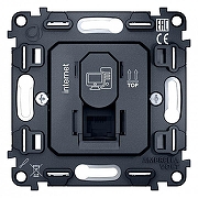 Механизм розетки Ethernet RJ-45 со шторкам Ambrella Volt Quant VM188 цвет Серый