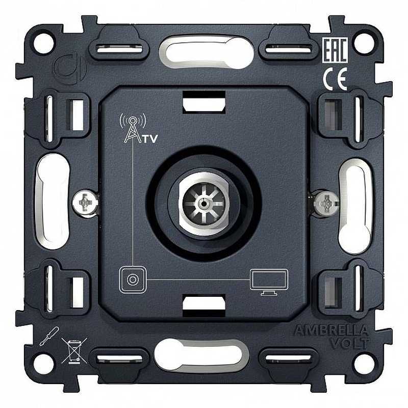 Механизм ТВ-розетки оконечная Ambrella Volt Quant VM202 