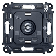 Механизм ТВ-розетки проходной Ambrella Volt Quant VM211 цвет Серый