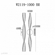Бра iLedex Vision W2119-1000 BR цвет плафона/подвески Прозрачный, цвет арматуры Латунь-1
