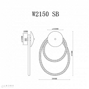 Бра iLedex Cross W2150 SB цвет плафона/подвески Белый, цвет арматуры Черный-1