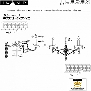 Бра iLamp Diamond W6071-2 CR+CL цвет плафона/подвески Прозрачный, цвет арматуры Хром-1