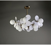 Люстра на штанге Zortes Floret ZRS.01201.12 цвет плафона/подвески Белый, цвет арматуры Белый, Бронза-1