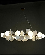 Люстра Zortes Floret ZRS.01201.18 цвет плафона/подвески Белый, цвет арматуры Белый, Бронза-2