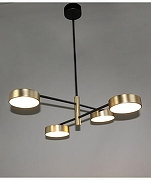 Люстра Zortes Lunar ZRS.01243.04 цвет плафона/подвески Белый, Латунь, цвет арматуры Латунь, Черный-3