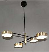 Люстра Zortes Lunar ZRS.01243.06 цвет плафона/подвески Белый, Латунь, цвет арматуры Латунь, Черный-2