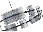 Люстра Zortes Loft ZRS.1802.60 цвет плафона/подвески Серый, цвет арматуры Черный-3