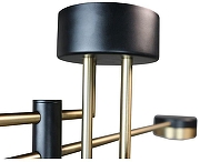 Люстра на штанге Zortes Lunar ZRS.1805.08 цвет плафона/подвески Белый, Латунь, Черный, цвет арматуры Латунь, Черный-7