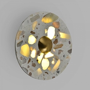 Накладной светильник Zortes Terrazzo ZRS.1878.02 цвет плафона/подвески Белый, цвет арматуры Латунь-2