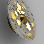 Накладной светильник Zortes Terrazzo ZRS.1878.02 цвет плафона/подвески Белый, цвет арматуры Латунь-6