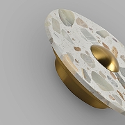 Накладной светильник Zortes Terrazzo ZRS.1878.02 цвет плафона/подвески Белый, цвет арматуры Латунь-7